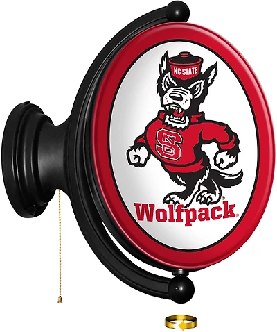 The Fan-Brand North Carolina State University Tuffy Original Oval Rotating Lighted Sign