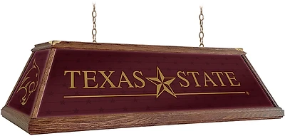The Fan-Brand Texas State University Premium Wood Pool Table Light