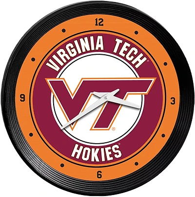 The Fan-Brand Virginia Tech Ribbed Wall Clock