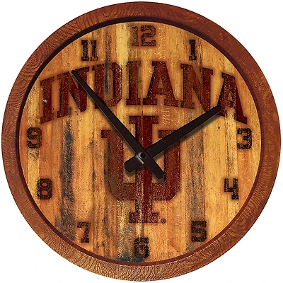 The Fan-Brand Indiana University Branded Faux Barrel Top Clock