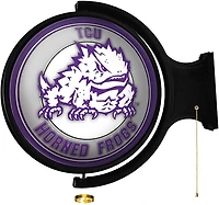 The Fan-Brand Texas Christian University Mascot Original Round Rotating Lighted Sign
