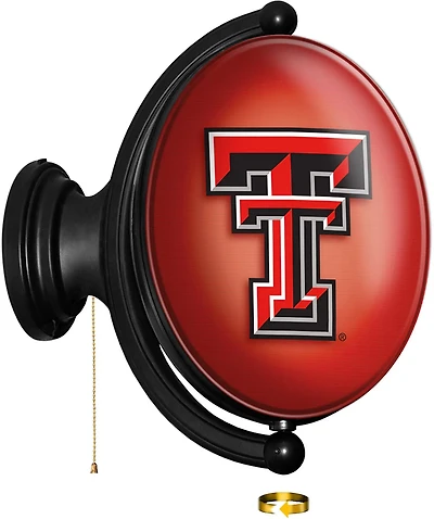 The Fan-Brand Texas Tech University Original Oval Rotating Lighted Sign