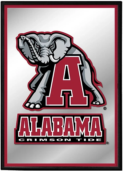 The Fan-Brand University of Alabama Tide Framed Mirrored Wall Sign
