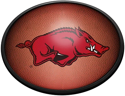 The Fan-Brand University of Arkansas Pigskin Oval Slimline Lighted Sign
