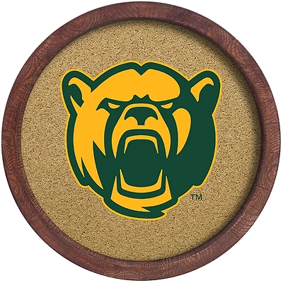 The Fan-Brand Baylor University Mascot “Faux” Barrel Framed Cork Board