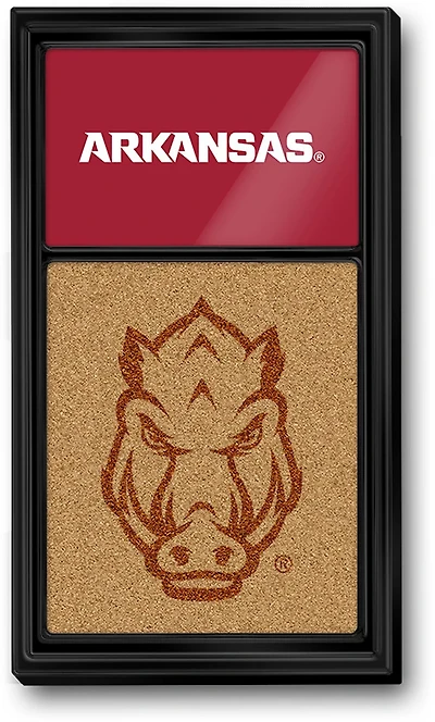 The Fan-Brand University of Arkansas Dual Logo Cork Note Board