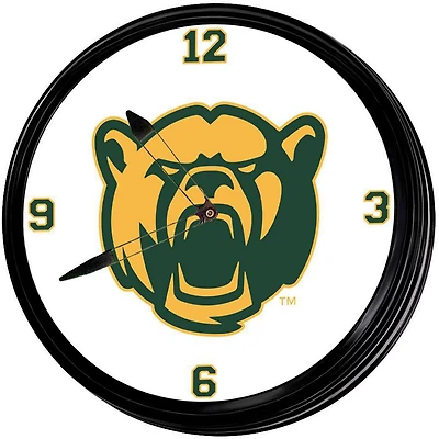 The Fan-Brand Baylor University Bear Logo Retro Lighted Wall Clock