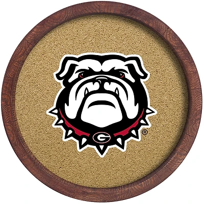 The Fan-Brand University of Georgia Mascot “Faux” Barrel Framed Cork Board
