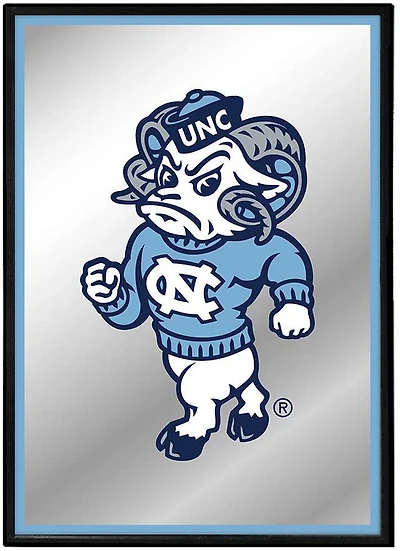 The Fan-Brand University of North Carolina Framed Mirrored Wall Sign
