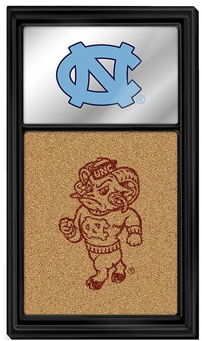 The Fan-Brand University of North Carolina Dual Logo Mirrored Cork Note Board
