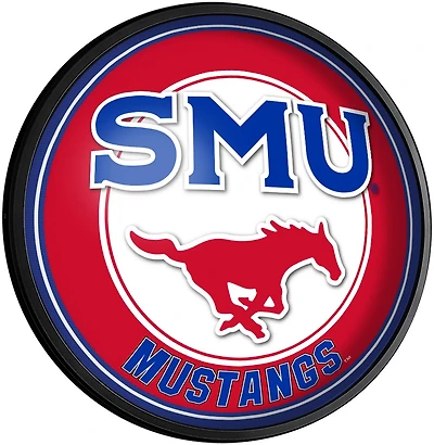 The Fan-Brand Southern Methodist University Round Slimline Lighted Wall Sign