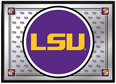 The Fan-Brand Louisiana State University Team Spirit Framed Mirrored Wall Sign