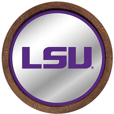 The Fan-Brand Louisiana State University Faux Barrel Top Mirrored Sign