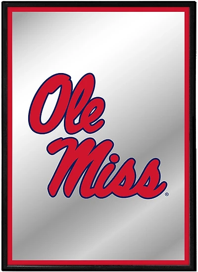 The Fan-Brand University of Mississippi Framed Mirrored Wall Sign