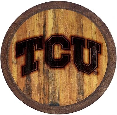 The Fan-Brand Texas Christian University Branded Faux Barrel Top Sign