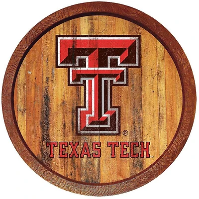 The Fan-Brand Texas Tech University Weathered Faux Barrel Top Sign