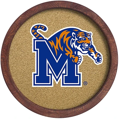 The Fan-Brand University of Memphis “Faux” Barrel Framed Cork Board