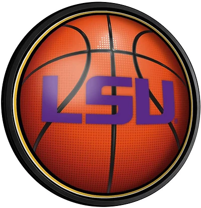 The Fan-Brand Louisiana State University Basketball Round Slimline Lighted Wall Sign