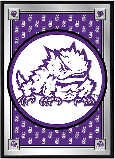 The Fan-Brand Texas Christian University: Team Spirit Mascot Framed Mirrored Wall Sign