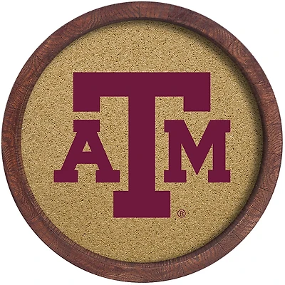 The Fan-Brand Texas A&M University “Faux” Barrel Framed Cork Board