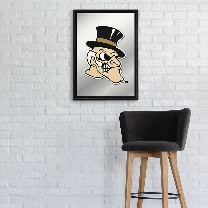 The Fan-Brand Wake Forest University Mascot Framed Mirrored Wall Sign