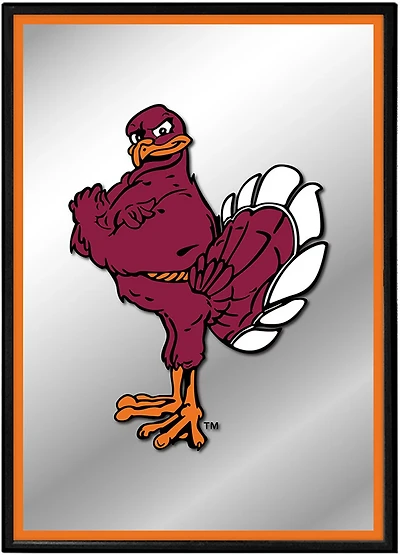 The Fan-Brand Virginia Tech Mascot Framed Mirrored Wall Sign