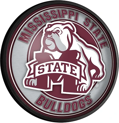 The Fan-Brand Mississippi State University Mascot Round Slimline Lighted Wall Sign
