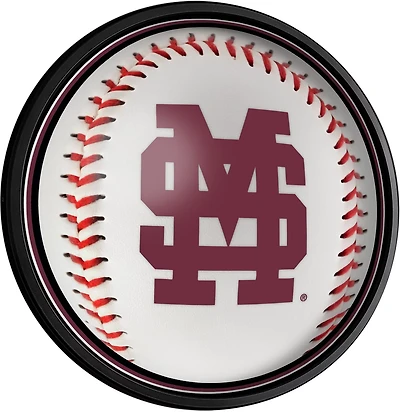 The Fan-Brand Mississippi State University Baseball Round Slimline Lighted Wall Sign