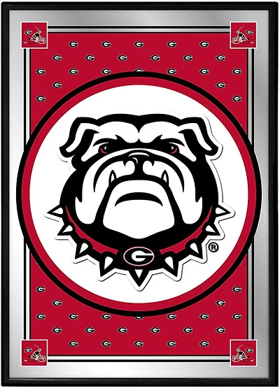 The Fan-Brand University of Georgia Team Spirit UGA Framed Mirrored Wall Sign