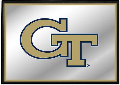 The Fan-Brand Georgia Tech University Framed Mirrored Wall Sign
