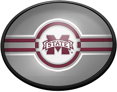 The Fan-Brand Mississippi State University Gray Oval Slimline Lighted Wall Sign