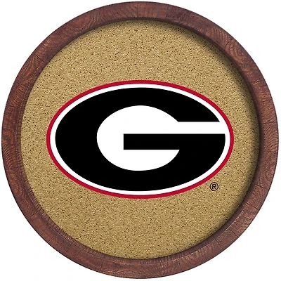 The Fan-Brand University of Georgia “Faux” Barrel Framed Cork Board