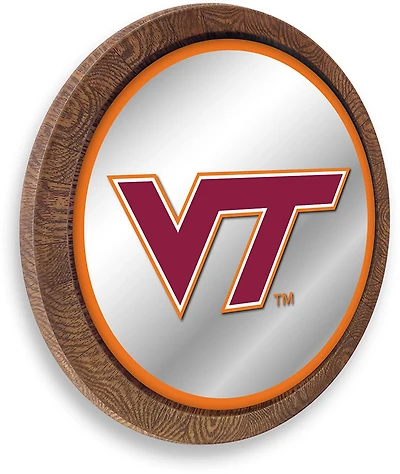The Fan-Brand Virginia Tech University Faux Barrel Top Mirrored Wall Sign