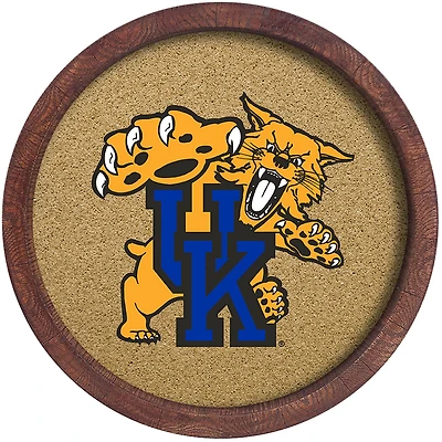 The Fan-Brand University of Kentucky Anchor Mascot “Faux” Barrel Framed Cork Board