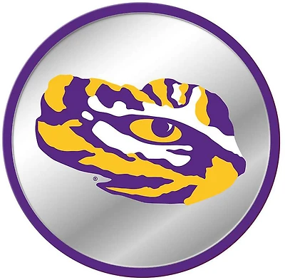 The Fan-Brand Louisiana State University Tiger Eye Modern Disc Mirrored Wall Sign