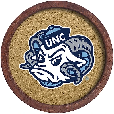 The Fan-Brand University of North Carolina Mascot “Faux” Barrel Framed Cork Board