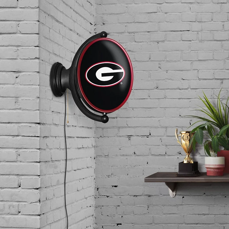 The Fan-Brand University of Georgia Oval Rotating Lighted Sign