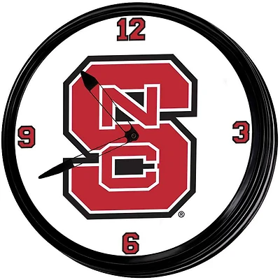 The Fan-Brand North Carolina State University Retro Lighted Wall Clock