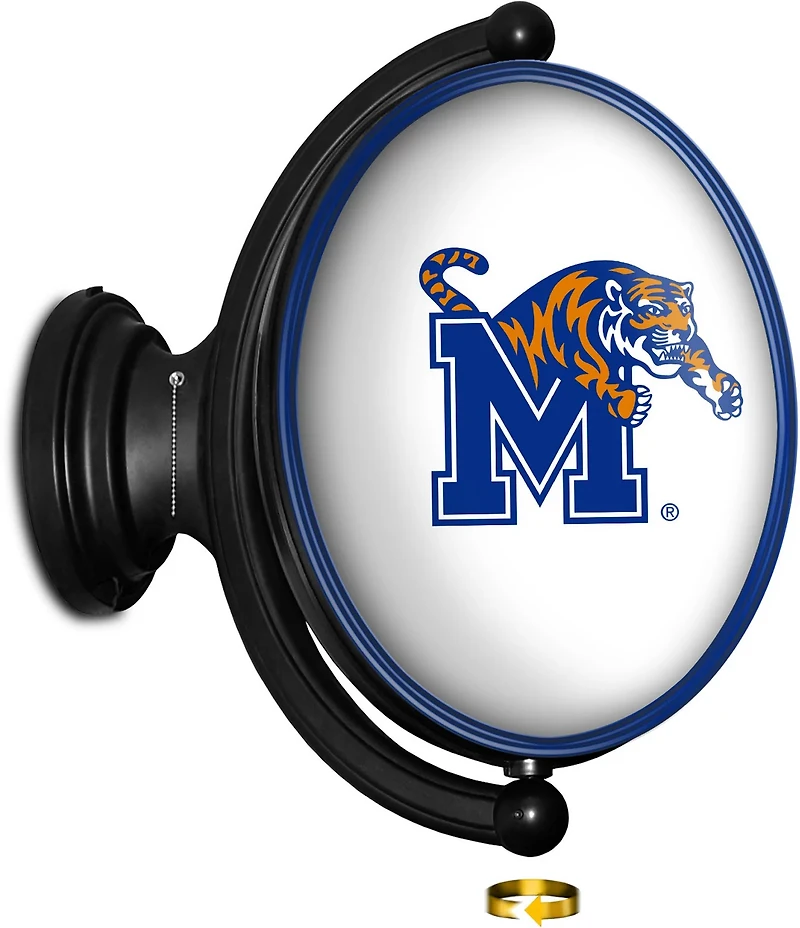 The Fan-Brand University of Memphis Oval Rotating Lighted Sign