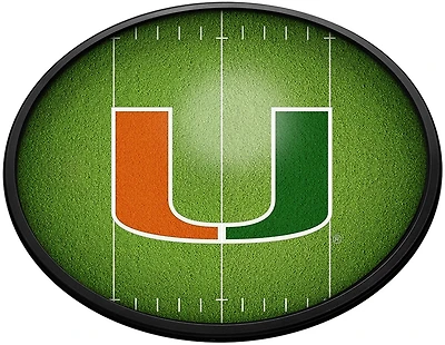 The Fan-Brand University of Miami On the 50 Oval Slimline Lighted Sign