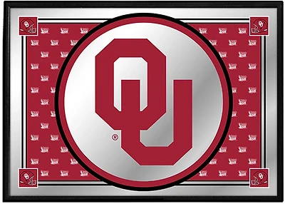 The Fan-Brand University of Oklahoma Team Spirit Framed Mirrored Wall Sign