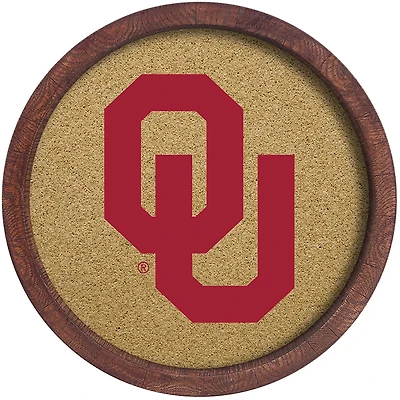 The Fan-Brand University of Oklahoma “Faux” Barrel Framed Cork Board