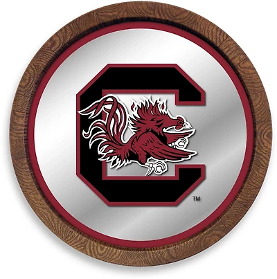 The Fan-Brand University of South Carolina Faux Barrel Top Mirrored Wall Sign