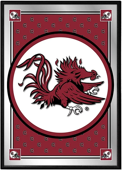 The Fan-Brand University of South Carolina: Team Spirit Mascot Framed Mirrored Wall Sign