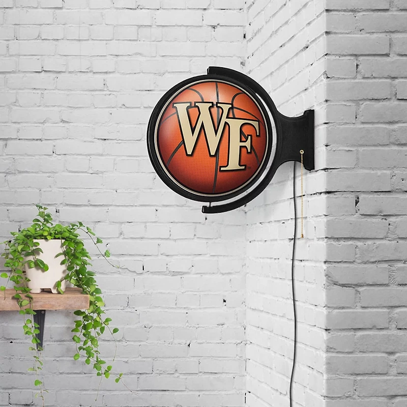 The Fan-Brand Wake Forest University Basketball Original Round Rotating Lighted Sign