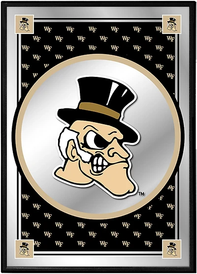 The Fan-Brand Wake Forest University: Team Spirit Mascot Framed Mirrored Wall Sign