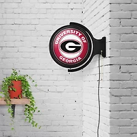 The Fan-Brand University of Georgia Round Rotating Lighted Sign