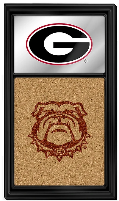The Fan-Brand University of Georgia Dual Logo Mirrored Cork Note Board