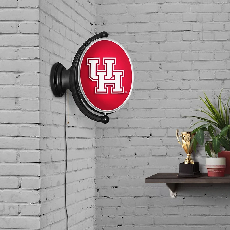 The Fan-Brand University of Houston Oval Rotating Lighted Sign