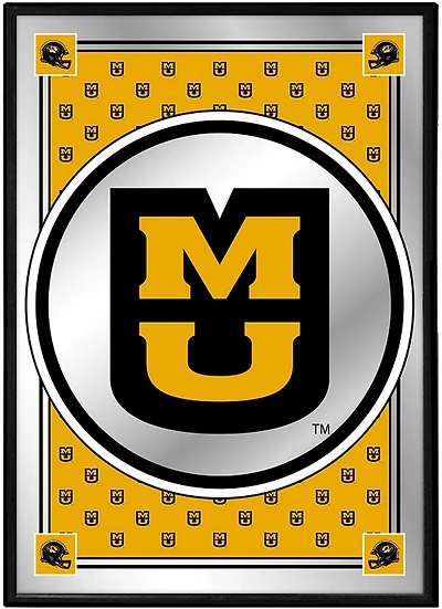 The Fan-Brand University of Missouri Team Spirit MU Framed Mirrored Wall Sign